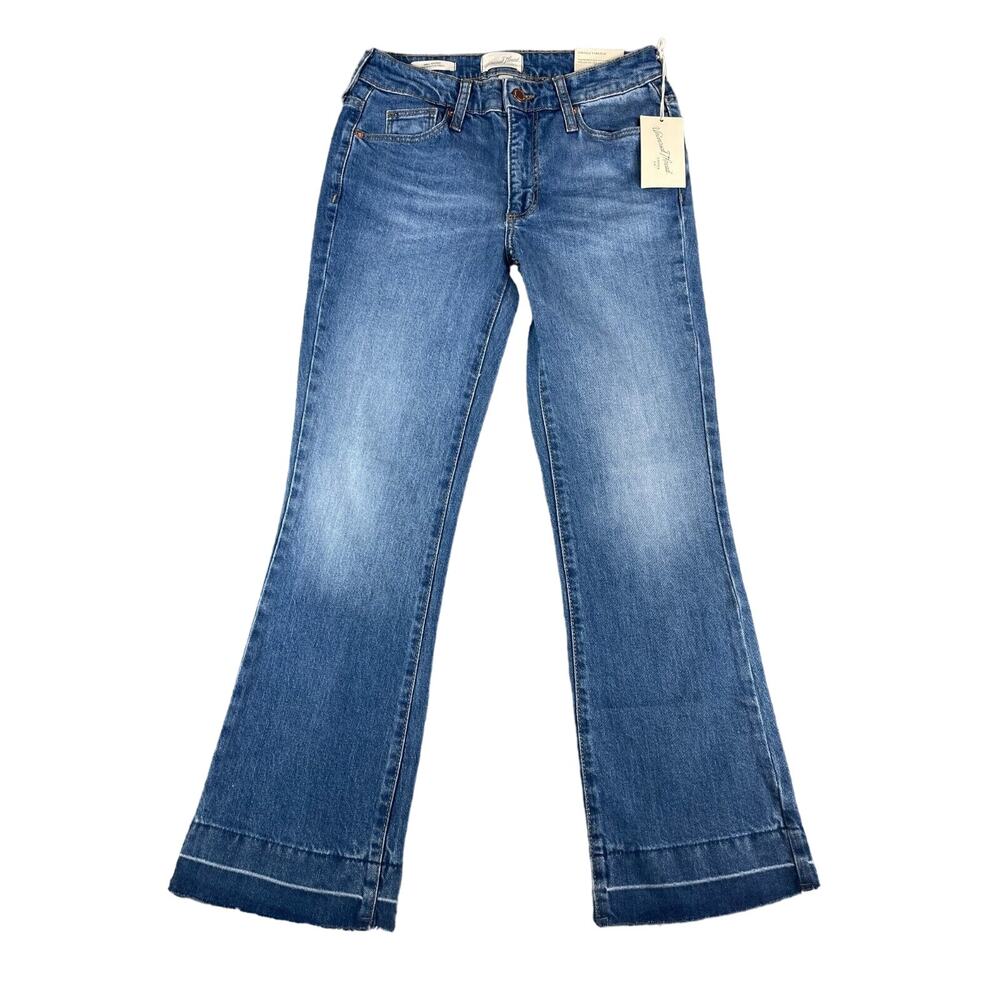 Universal Thread Jeans Womens 00 / 24 R Blue Wide Leg Pant Bootcut Mid Rise NWT
